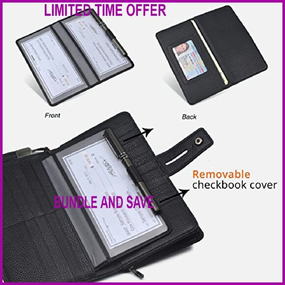Large RFID Leather Wristlet Wallet Organizer with Phone Pocket - Picture 6 of 7
